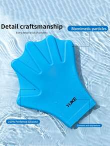 Silicone Hand Paddles Swimming Equipment, Adult Training Learning Swimming Freestyle Diving Hand Gloves - Multicolor - View 4