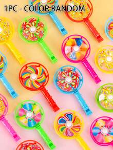 Sifflet et moulin à vent colorés, convenant pour les fêtes et les collectionneurs. Petit cadeau de jouet sifflet et moulin à vent pour le rachat de points de récompense - Multicolore - Voir 7