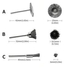 9pcs Metal Wire Wheel Brush Set, Suitable For Power Tools And Mold Polishing, Cleaning, Rust Removal - A - View 10