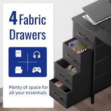 Computer Desk,Office Desk,32 Inch Computer Desk With 4 Drawers Small Office Desk Home Bedroom Study Writing Computer Table Black,Computer Desk With Storage - Black - View 5