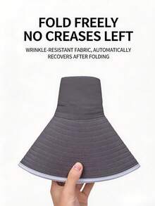 1pc Outdoor UV Protection Bucket Hat, Adjustable Drawstring, Breathable Mesh, Camping Fishing Sun Hat With Neck Flap, Wide Brim Sun Protection, Breathable Mesh - Multicolor - View 8