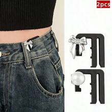 2/3/4/5/6/8pcs Fashion Denim Waist Cincher Buckles, No Sewing No Punching Quick Waist Adjustable Buckle, Suitable For Fixing Waistband Of Jeans, Shirt Cuffs, Multi-Purpose Decorative Clips, Various Styles, Fashionable And Elegant Waist Accessory - Style - View 17