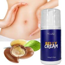 MELAO 100克/3.53盎司腹部霜，适用于腹部、臀部和大腿，蕴含天然油脂，紧致保湿按摩霜 - 100g - 查看 4