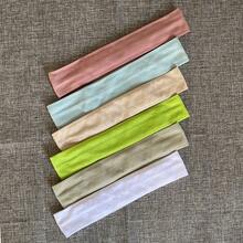 Summer Double Silicone High-Elasticity Fitness Yoga Solid Color Anti-Sweat Headband, Face Washing Hair Accessory, Sweat-Absorbing Headband - 綠色雙矽膠髮帶 - 查看 3