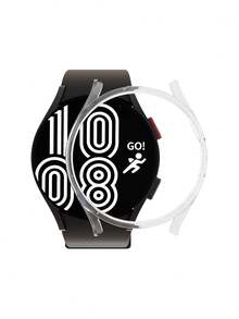 1个男女通用时尚舒适防摔PC镂空保护壳，适用于三星Galaxy Watch 40mm/44mm、Galaxy Watch 4/5/6/7，智能手表配件防震保护套 - 鏤空透明 - 查看 6