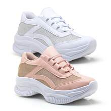 Women Casual Shoes - 白色閃粉+米色閃粉 - 查看 10