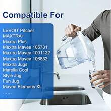 2/3/4/6 件装净水壶滤芯替换装，家用净水壶滤芯，兼容 Maxtra+ 和 Marella Mavea 107007 35557 - 查看 6