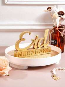 Một món đồ trang trí chữ cái Eid Al-Fitr Ramadan mạ vàng/bạc sáng tạo, đồ thủ công trang trí chữ cái bằng nhựa theo phong cách cổ điển, một món quà đáng yêu cho lễ Eid Al-Fitr, trang trí nhà cửa, tiệc tùng và sự kiện. - Nhiều màu - Xem 3