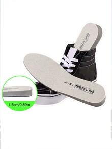 1 paire de semelles intérieures en canevas beige à 3 couches pour augmenter discrètement la taille, inserts doux et confortables pour hommes et femmes - Beige 2,5 cm - Voir 6