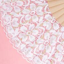 Elegant White Lace Folding Fan - Bamboo & Silk Hand Fan For Weddings & Parties - 白色的 - 查看 3