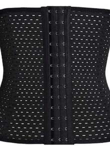 Abdominal Shaping Belt, Waist Slimming, Fat Burning, With 6 Adjustable Front Closures. - đen - Xem 5
