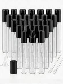 15ml Clear Glass Perfume Sample Bottle With Gold Pump Head, Mini Fine Mist Sprayer, Portable Essential Oil Spray Bottle, Empty Bottle, Facial Mist, Moisturizing Bottle, Travel Size Cosmetic Container, Refillable Bottle, Clean And Hygienic, Essential For Travel And Business - Multicolor - View 12