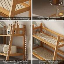 2/3-Tier Bamboo Freestanding Storage Shelf, Desktop Organizer, Desk Storage Rack, Kitchen Spice Rack, Doll Display Stand, Coffee Organizer, Cup Holder, Plant Pot Stand, Kitchen Storage Rack, Dorm Cosmetics Organizer. Suitable For Kitchen, Bedroom, Dormitory And Office Desk. - Màu be - Xem 6