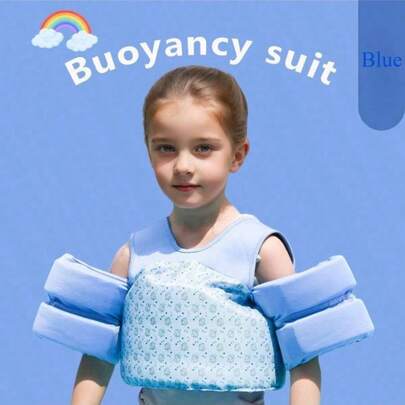 Kids Buoyancy Jacket With Arm Floats, Cute Pastel Print Buoyancy Vest, Toddler Swimming Assistance Equipment For Pool And Beach