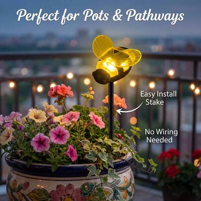 1/2/6个装户外太阳能乌龟/瓢虫花园插地灯，逼真动物造型LED灯，优质材料，适用于各种场景