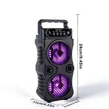 This Speaker Features Powerful Bass, Is Ideal For Gyms, Dance Studios, Conference Rooms, And Is A High-Power Wireless Speaker Suitable For Outdoor Use. It Has A Knob-Style Design, Karaoke Function, And RGB Lighting Effects. Perfect For Home, Outdoor, And Party Use, It Includes A Portable Wireless Microphone For Karaoke, And Supports USB, AUX, Type-C, TF Card, MP3, And USB Flash Drives. It's A Modern Audio Device. - 查看 11