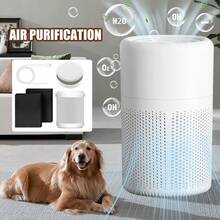 360° Circulation Mini Air Purifier, USB Quiet Air Cleaner With 3‑Stage Activated Carbon Filtration, Portable Odor Formaldehyde Dust Remover For Home Office Bedroom Pets Smokers - 白色 - 查看 7