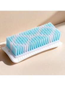 1 pieza Cepillo de zapatos de cerdas duras de plástico grueso, cepillo de limpieza multifuncional - A - Ver 7
