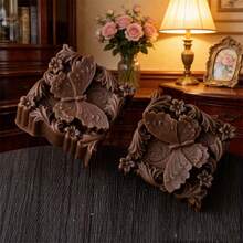 Vintage Butterfly & Flower Silicone Soap Molds - Intricate Carved Butterfly Design For Aromatherapy Soap & Candle Making - Butterfly - View 9
