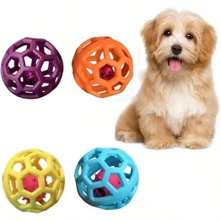 空心狗球，玩具空心弹力球，可爱狗狗动物咀嚼玩具训练塑料橡胶球，适合小型、中型和大型犬