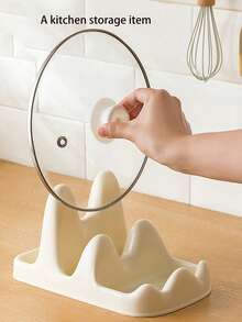 Thickened Pot Lid Holder, Stand-Up Spatula And Soup Spoon Rack, Kitchen Countertop Household Cutting Board Storage Rack, Stable Lid Rest - View 9