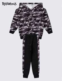 Boys' Winter Camouflage Print Outfit - màu đen - Xem 3