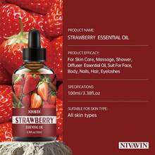 NIVAVIN 30毫升/60毫升/100毫升草莓精油,清新果香,持久留香,适合居家、旅行、户外、车载使用,可用于身体、肌肤、面部、头发,可搭配香薰机、香薰石、香薰木使用。 - 草莓 - 查看 11