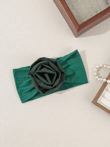 Solid Color Fashion Rose Flower Baby Headband, Soft & Comfortable Infant Hair Accessories - Multicolor - View 16