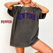 Vintage New York Football Shirt , Football New York, New York Football Fan Gift, Retro Football Tee, For Women & Men - 黑色 - 查看 1