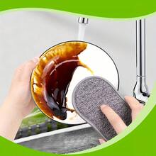 Bộ 5 miếng bọt biển lau chùi hai mặt, một mặt sợi mịn giúp nhanh chóng loại bỏ dầu mỡ, mặt còn lại dạng lưới giúp làm sạch mạnh mẽ hơn, thích hợp để rửa chén, nồi, mặt bàn, bồn rửa, có thiết kế dây treo để dễ dàng phơi khô, chất liệu bền và không mùi, nhiều màu sắc để lựa chọn, rất cần thiết cho việc dọn dẹp nhà cửa, nhà thuê, ký túc xá, giúp công việc nhà bếp dễ dàng và hiệu quả hơn! - nhiều màu - Xem 4