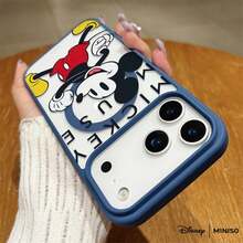 Miniso 迪士尼米奇经典红色短裤设计手机壳，透明磁吸防震，适用于iPhone 17 Pro Max/17 Pro/17 Air/17/16/15/14/13/12/11/X/XS Pro/Pro Max系列。iPhone 17 Pro Max手机壳，iPhone 17 Pro手机壳，iPhone 17手机壳，圣诞礼物，送给女朋友的好选择 - 白色 - 查看 5