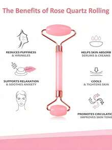 两件套刮痧按摩工具:1个双头按摩滚轮,1个心形刮痧板。面部按摩有助于减轻浮肿,舒缓柔嫩肌肤,令肌肤容光焕发。 - 多色 - 查看 5