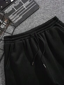 The New Men's Summer Shorts Are  Fashionable With Printed Patterns. The Sportswear And Half-Pants Are Breathable, Sweat-Absorbent, Heavy, Durable And Long-Lasting - 黑色7 - 查看 3