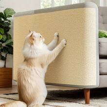 1 trụ cào móng cho mèo kèm vải dính - Thảm tự dính bền chắc để bảo vệ đồ nội thất, tấm bảo vệ tường và ghế sofa có thể tháo rời, bảng cào móng trong nhà cho mèo, giải pháp cào móng cho mèo | Nội thất hiện đại cho mèo | Trụ cào móng chắc chắn - 300cm*40cm - Xem 8