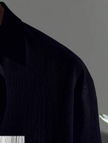 Plus-Size Men's Clothing, Spring Casual Long-Sleeved Shirt Two-Piece Set, Men's Plus-Size Shirt Set - Nhiều màu - Xem 4