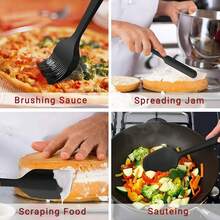 12pcs Rubber Scraper Set, Includes Silicone Bowl Scraper And Flat Baking Scraper Spoon, Suitable For Kitchen Use, Made Of Flexible Heat-Resistant Material, Meets Various Cooking Needs. - View 10