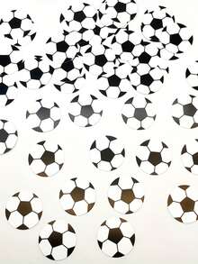50/100 pièces de décorations en papier sur le thème du football, convenant pour la décoration de fête de football, pouvant être éparpillées sur les tables de salle à manger. Taille : 4,5 cm. Applicable pour les fêtes d'anniversaire à thème sportif, les rassemblements de fans de football et les décorations du jour du match. Convient pour la Coupe du Monde USA-Canada-Mexique, la décoration de la Coupe de football, les matchs de football, la Coupe du Monde, la décoration de la Coupe de football 2026. - A - Voir 2