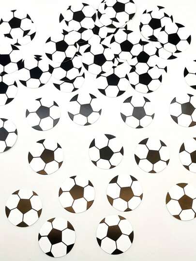 50/100pcs Football Themed Paper Decorations, Suitable For Football Party Decor, Can Be Scattered On Dining Tables. Size: 4.5cm. Applicable For Sports Themed Birthday Parties, Football Fans Gatherings, And Match Day Decorations. Suitable For USA-Canada-Mexico World Cup, Football Cup Decor, Football Matches, World Cup, 2026 Football Cup Decor.
