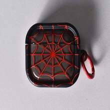 Transparent Black & Red Spider Web Design Protective Case Compatible With Apple Anti-Scratch And Drop Protection - Multicolor - View 8