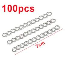 100条50毫米/70毫米金属延长链，无扣，可调节项链/手链链，适用于DIY珠宝制作 - 100pcs - 查看 23