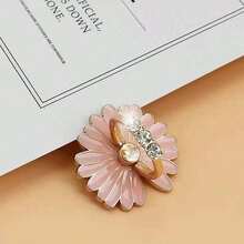 1pc Daisy Rhinestone Decor Phone Ring Holder, 360° Rotating Multi-Function Desktop Stand - Multicolor - View 9