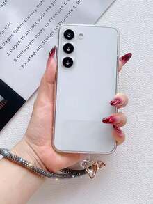 Alloy Shiny Rhinestone 1pc Luxury Crystal Rhinestone Phone Wrist Strap Metal Heart Clasp Elegant Rhinestone Keychain Bag Charm Chain Fashion Accessory For Women Birthday Wedding Gift - Multicolor - View 4