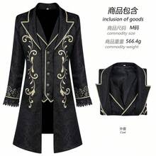 Disfraz retro de príncipe de la corte medieval para Halloween - Negro - Ver 9