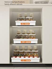 1pc Expandable Storage Rack, Cabinet Pull-Out Basket, Sink Drawer Bowl Basket, Kitchen Freestanding Organizer Rack, Extendable Drawer, Adjustable Kitchen Pantry Pull-Out Drawer Organizer - View 1