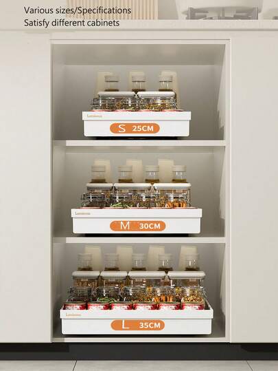 1pc Expandable Storage Rack, Cabinet Pull-Out Basket, Sink Drawer Bowl Basket, Kitchen Freestanding Organizer Rack, Extendable Drawer, Adjustable Kitchen Pantry Pull-Out Drawer Organizer