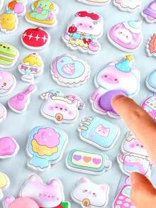 1 miếng dán 3D hình động vật hoạt hình dễ thương, hình dán giảm căng thẳng hình mũi để trang trí sổ kế hoạch, điện thoại - Quà tặng Phục Sinh, Quà Giáng Sinh, Quà Halloween, Quà đêm Giáng Sinh - Nhiều màu - Xem 4
