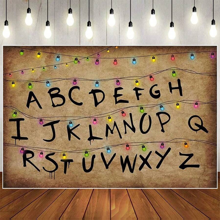 1 tấm phông nền chữ có đèn LED nhiều màu sắc theo phong cách đồng quê, thích hợp cho tiệc sinh nhật, trang trí bàn bánh, đạo cụ chụp ảnh, v.v. - Nhiều màu - Xem 1