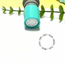 1pc Star-Shaped Stamp For Journaling, Daily Planner, Self-Inking Black Ink Stamp - Sunday Maru Seal - View 8