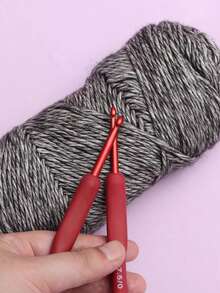 1Pc Soft Handle Alumina Crochet Hooks With Perfect Ergonomics, Ranging From 2mm To 6mm, Suitable For Hand Crochet Hook Set Suitable For Beginners And Experienced Crochet Enthusiasts, Perfect DIY Knitting Accessories Sewing Accessories Crochet Hooks Sweaters Knitting Hooks TRP Silicone Aluminum Hook Needles - Red - View 5