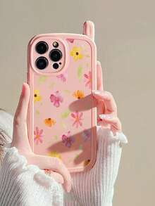 1个全新个性化大老板粉色碎花彩绘防摔手机壳，亮面彩绘软壳保护套，兼容 17 Pro/17 Air/17/17 Pro Max、16/11/16 Pro/16 Plus/16 Pro Max/16 e/15 Pro Max/13/14/12/XS/XR/7G/8 Plus/14/11/P12/XS - 彩色 - 查看 1